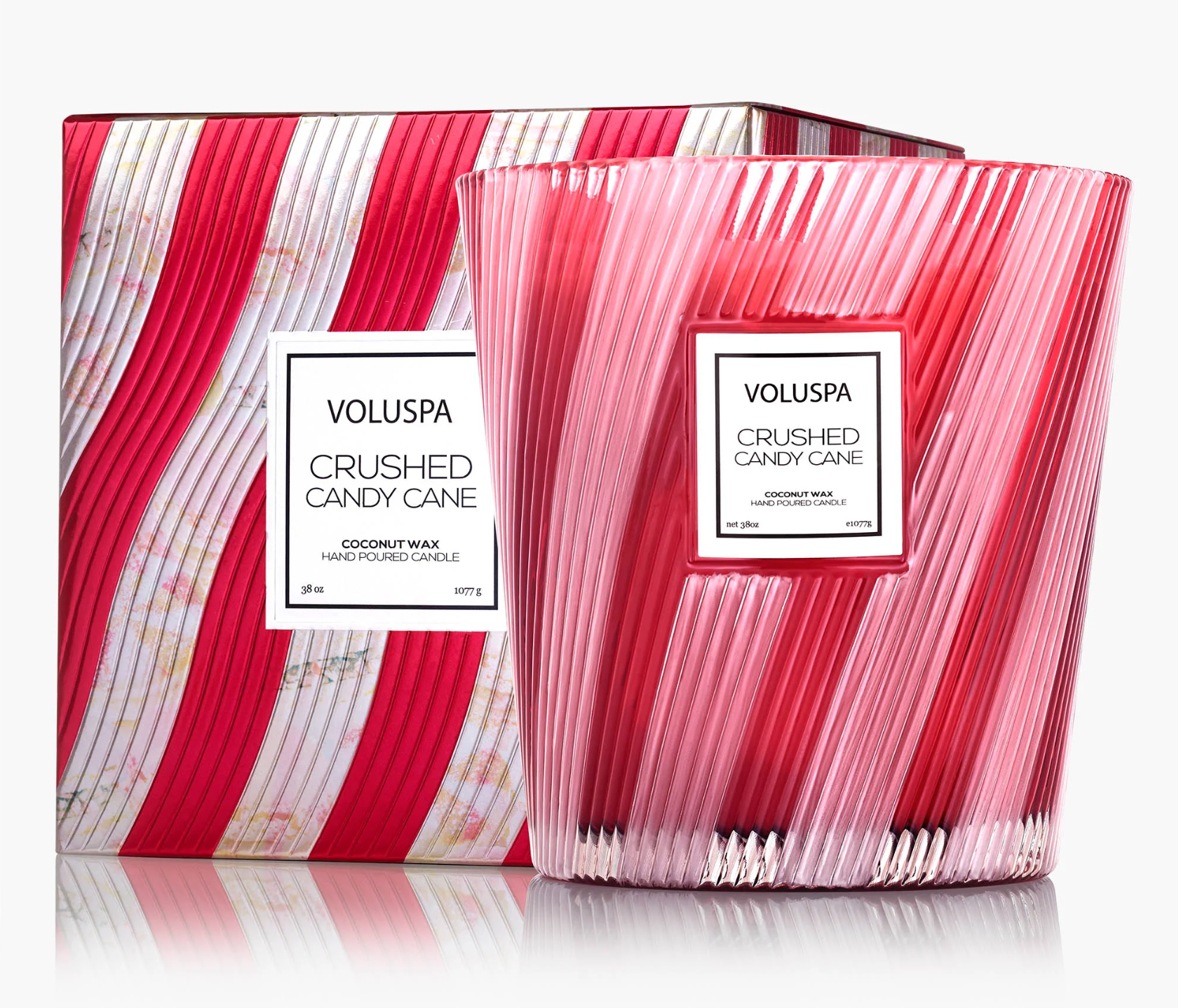 Crushed Candy Cane - 3 Wick Hearth Candle