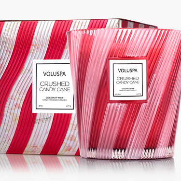 Crushed Candy Cane - 3 Wick Hearth Candle