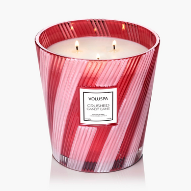 Crushed Candy Cane - 3 Wick Hearth Candle