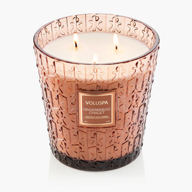 Gingerbread Chalet - 3 Wick Hearth Candle