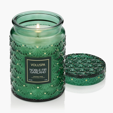 Noble Fir Garland - Large Jar Candle