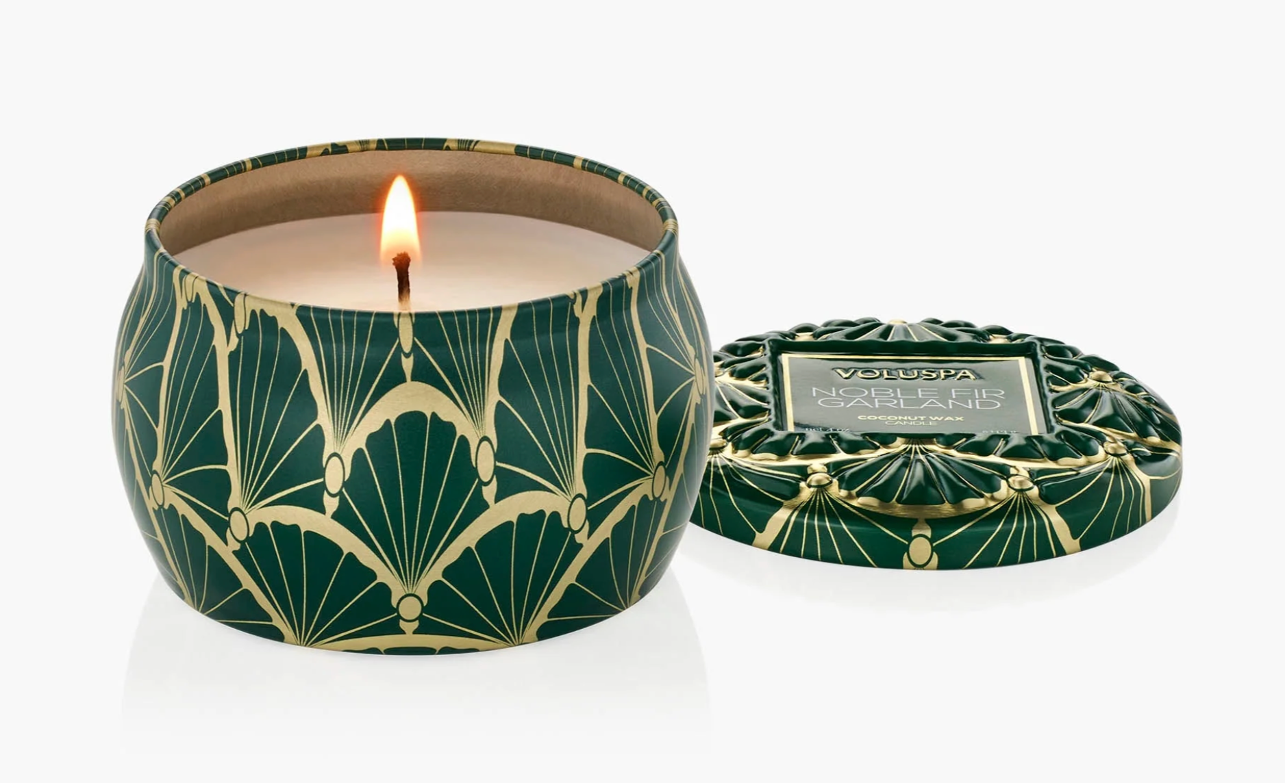 Noble Fir Garland - Mini Tin Candle