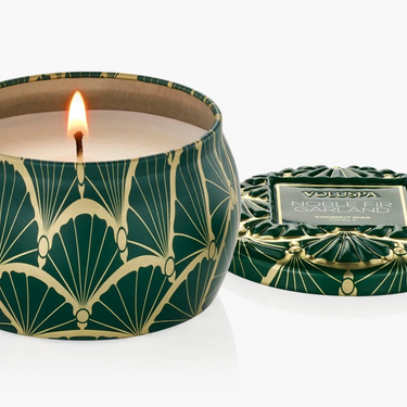 Noble Fir Garland - Mini Tin Candle